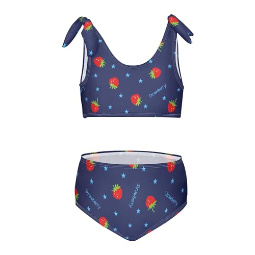 Amazon.com: YYZZH Strawberry Star Dark Blue Girls Bikini