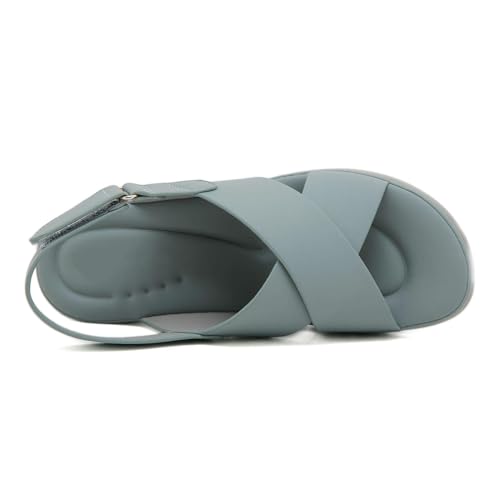 Summer New Sweet Beauty Sandals Fashionable Atmosphere Plus Size Platform Sandals Beach Sandals, 40, Blue2