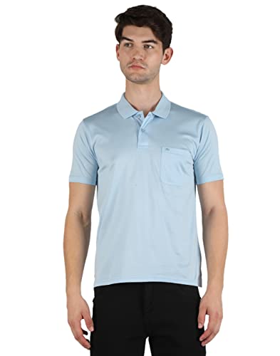 Image of Monte Carlo Mens White Plain Collar T-Shirt |22203606-1