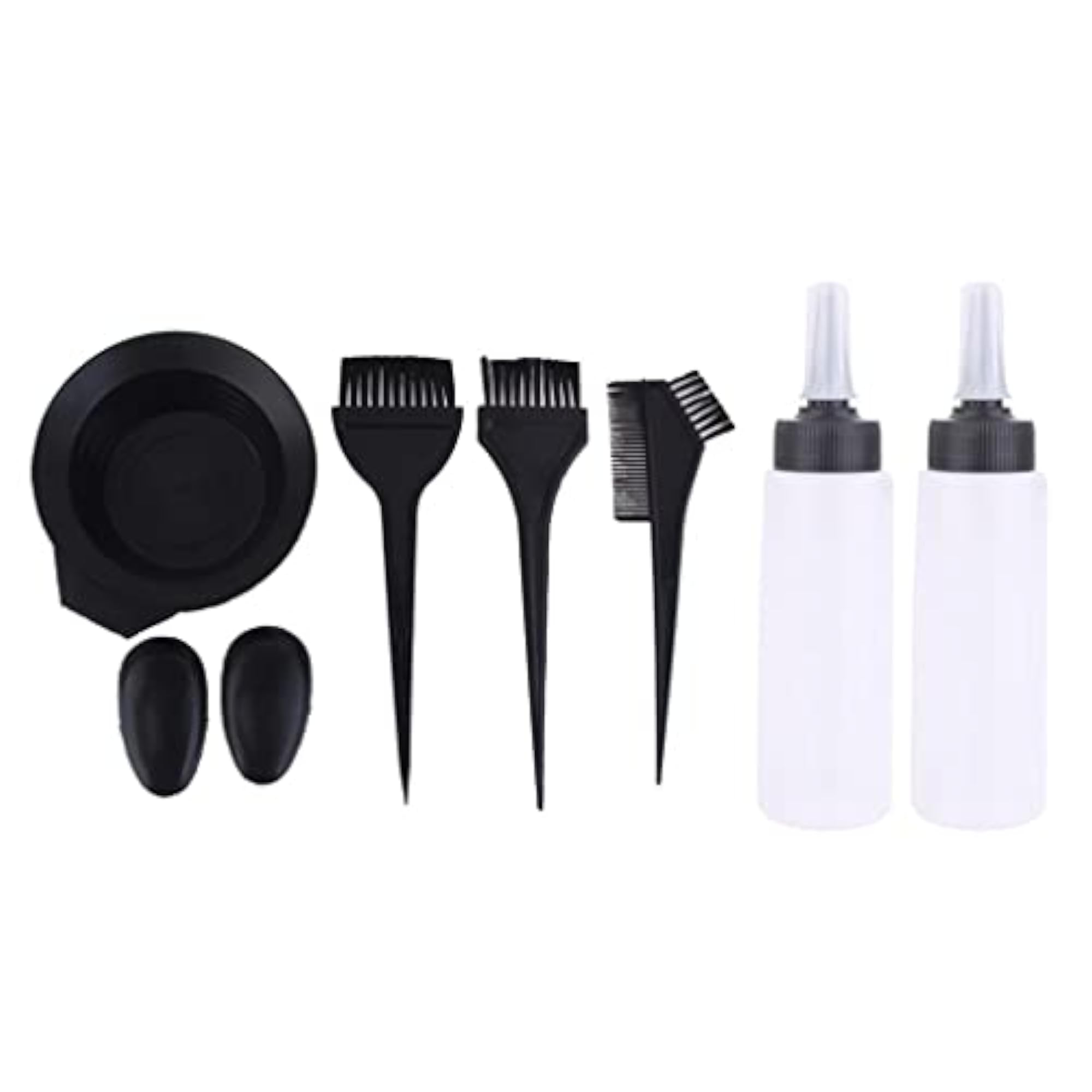 Hair Color Dye Bowl Comb Brush Applicator Bottle Set