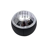 Himwqfuh Levier Vitesse Voiture Pommeau De Levier Vitesse Manuel Chromé À 5 Ou 6 Vitesses Pour Mini R50 2000 2006 Pour Cabrio R52 R53 Pour Cooper 2002 2008(Silver 6 Speed)