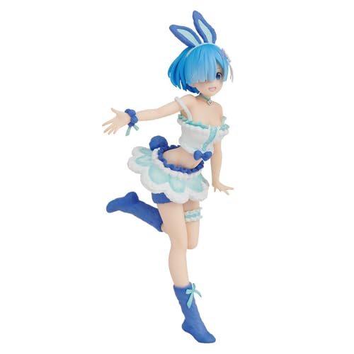 Anjinguang Figura de anime Rem Ram Re 0 Figura de 19 cm Bunny Rem y Ram Figura de acción Modelo de estatua de PVC Decoración de escritorio Regalos para coleccionables
