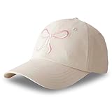 HENWASAI Womens Bow Baseball Cap Y2K Trendy Trucker Hat Adjustable Cotton Sun Cap Coquette Girls Accessories (White)