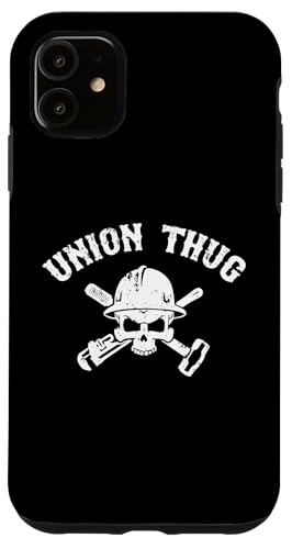 Mens Skull Skilled Labor Day Construction Worker Union Thug �X�}�z�P�[�X iPhone 11 �p