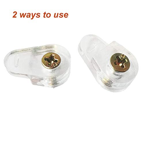 Hydanle 20 Pack Glass Retainer Clips Kit, Plastic, Clear, With Screws For Fixing Storm Window Screen Doors #TOP3