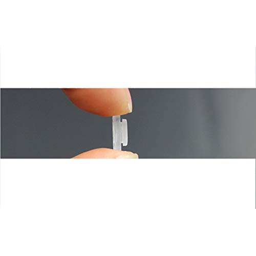 Almofadas de nariz de silicone macio para óculos de sol, Clear, 11mm Square Pushin Nose Pads