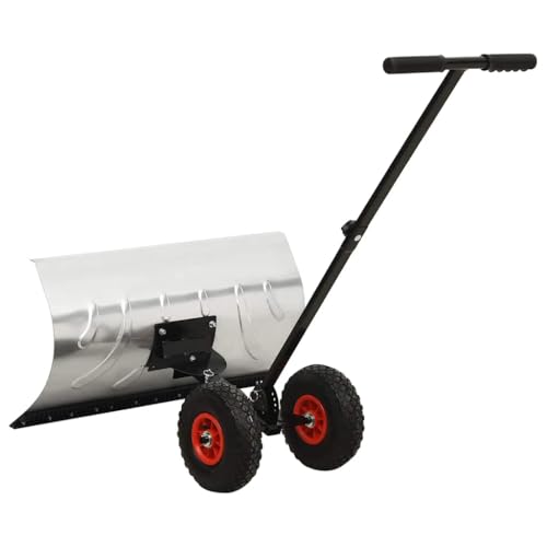 vidaXL Pala per Spazzaneve Manuale con Ruote Spalaneve Spartineve Sgombraneve - 7