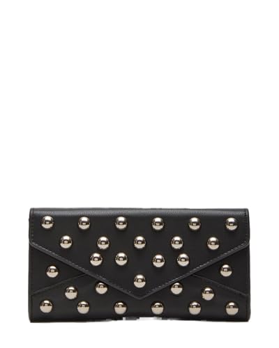 Portefeuille clouté sur une ficelle sac pochette noir femme Steve Madden