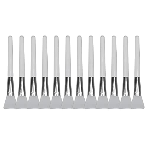 BRRNOO Aplicador de Máscara Facial, Cepillo Facial de 12 Piezas Cepillo Facial Cepillo de Silicona Cepillo de Silicona Suave Mango Cómodo para la Máscara Facial Aplicador