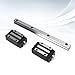 HG15 Linear Guide Rail 2Pcs Set with 4Pcs Slide Block High Precision Strong Interchangeability for CNC Machinery Industrial Automation Durable Cast Iron Construction (HG15-200MM)