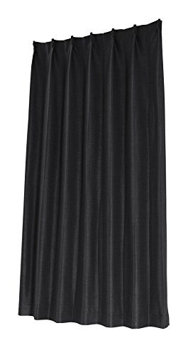 ユニベール 遮光ドレープカーテン エコプレーン2 ブラック 幅100×丈135cm 1枚