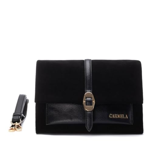 Sac à bandoulière Femme Noir Carmela au design moderne, maroquinerie d'exception