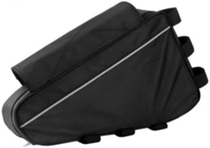 Triangle E-Bike Battery Bag for 36V 48V 60V 72V Electric Bicycle, Splash-Resistant Nylon Storage Case with Spacious Capacity and Easy Install, Black(S)