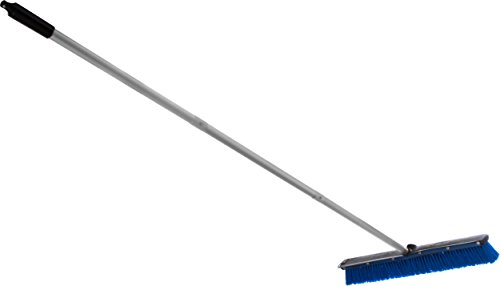 Carlisle Foodservice Products 3621962414 Sweep Complete Aluminum Handle Floor Sweep With Squeegee, Plastic Bristles, 24" Length, 3" Bristle Trim, Blue #TOP4
