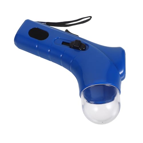 Angoily ペット用スナックランチャー 犬用おやつ発射器 スプリングトリガー搭載 ブルー インタラクティブトレーニング用品 犬猫おやつ遊び向け