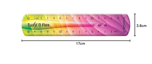 Maped - flexibles Lineal TWIST´n FLEX DECOR, 15 cm - Das Original! Mit neuem Farb-Verlauf - verschiedene Farb-Verläufe