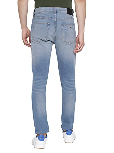 Image of Red Tape Men Light Blue Solid Jeans