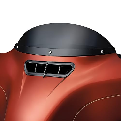 Image of Outer Fairing Vent Accent Compatible with Harley Touring Electra Glide Street Glide Ultra Classic Limited Trike 2014-2024 - Aftermarket Replacement Trim Accent Cover (Black#2)
