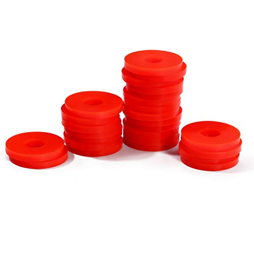 Litorange Grolsch Dichtungen Silikondichtungen - für Bügelverschlussflaschen - 40 Stück Kombipack rot, aus weichem Silikon (kein Gummi, bessere Abdichtung als Gummi) 40PCS Red