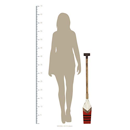 Stratton Home Decor S07724 Nautical Oar Wall Decor, 6.00 W x 1.75 D x 42.00 H, Red - Thumbnail 4