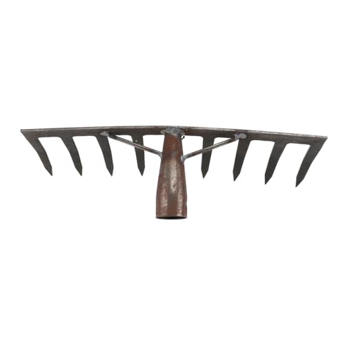 Sosoport Rastrillo De Césped De Dientes para Jardinería Nivelación y Plantación De Tierra para Césped y Jardines