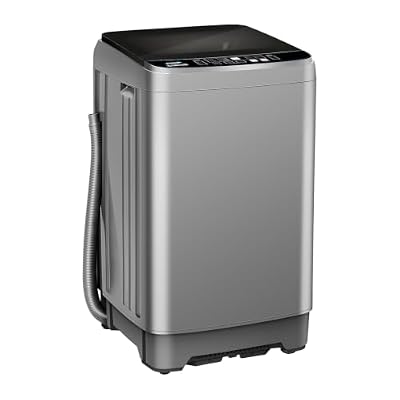 25LBS Full Automatic Portable Washer & Dryer Combo, 10 Programs 8 Water Levels, Compact Laundry Machine for Apartment RV Dorm, Grey