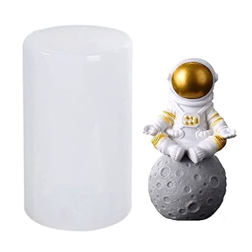 KENW Silikonform Kerzen Gießform 3D Diy Fertigkeit Dekorieren Form Torten Schokolade Keks Silikonformen Süßigkeiten Kuchen Formen Box Astronautenform Sie Ist Langlebig, Nicht Leicht Zu Beschädigen Cover