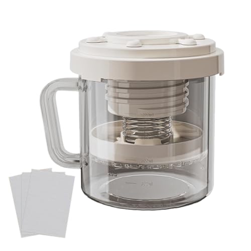 Colador de yogur – Colador de yogur | Filtro de prensa de yogur | Filtro reutilizable para hacer yogur con tapa, accesorio de cocina multifuncional para alquiler de apartamentos, restaurantes