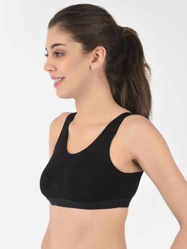Image of Softline Women's Cotton Rich Wired Non-Padded Molded Sports Bra Combo | High-Support & Breathable Activewear | Soft & Durable for Workouts & Everyday Wear (Pack of 2)