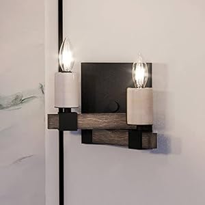 Urban Ambiance Luxury Modern Farmhouse Wall Sconce Small Size 7H x 9W with Farmhouse Style Elements Matte Black Finish UEX2051 from The Greenville Collection