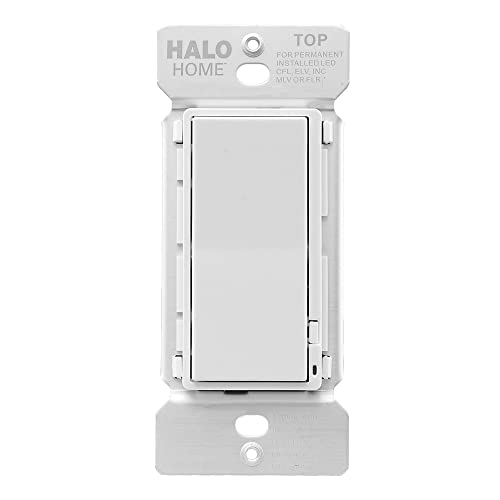 HALO HIWMAS1BLE40AWH Bluetooth in Wall Smart Switch Single Pole, White HALO HIWMAS1BLE40AWH Bluetooth in Wall Smart Switch Single Pole, White
