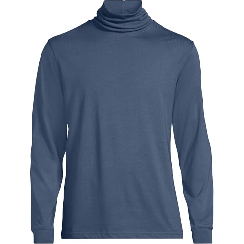 Lands' End Mens Long Sleeve Super-T Turtleneck Nightfall Blue Tall Medium3