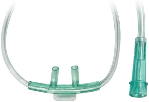 Sunset Healthcare Solutions 5pk Sunset 7Ft Tabbed Adult Oxygen Nasal Cannula w/Kink-Free Supply Tubing (RES1007V Ventlab) Green