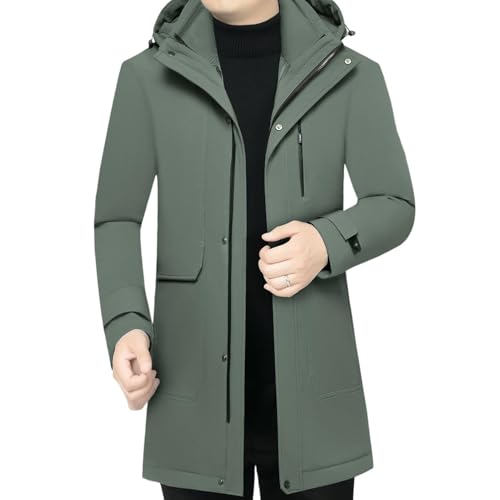 Chaqueta de invierno medieval para hombre con capucha corta y gruesa