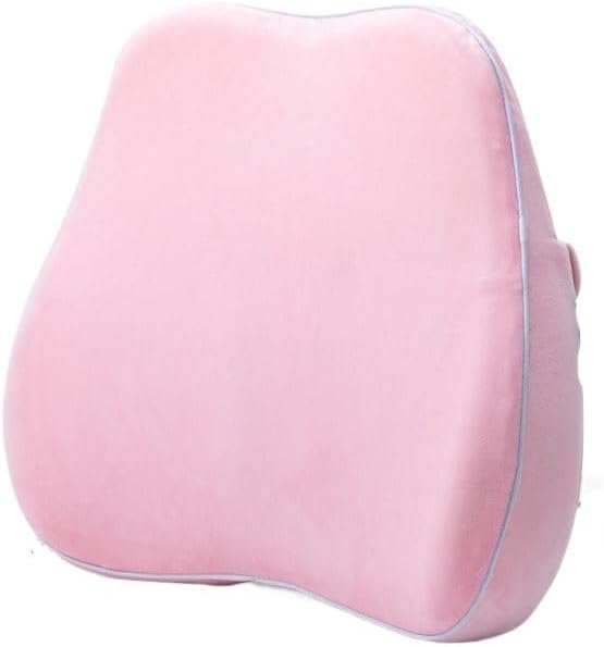 Soft Suede Lumbar Pillow Office Chair Car Seat Support Pad