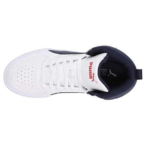 Puma - Mens Caven Mid Shoes, Size: 8 M US, Color: Puma White/Peacoat/Puma Team Gold/High RIS