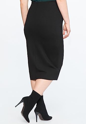 ELOQUII Women's Plus Size Knit Column Skirt3