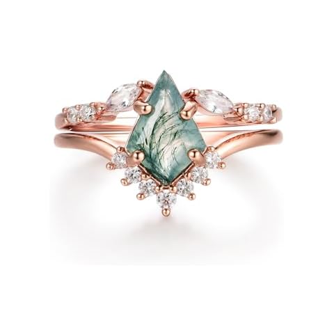 ITI KUOLOLIT Moss Agate Silver Ring Cover