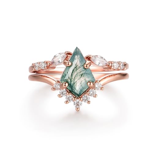 Natural Moss Agate Gemstone Genuine 925 Sterling Silver Ring for ...