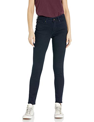 Amazon Brand - Goodthreads Women's Mid-Rise Skinny Jean, Indigo Blue Overdyed 28 Short