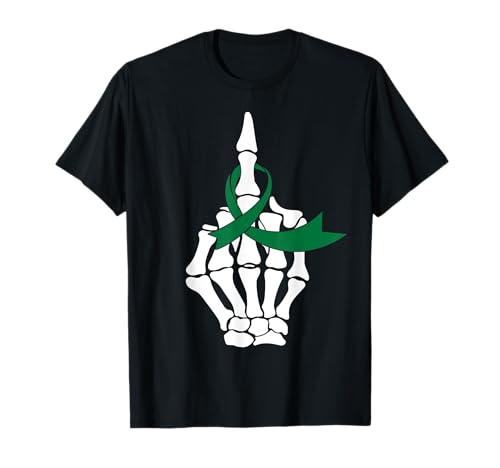 Fuck Hígado Cáncer Medio Dedo Verde Cinta Regalo Camiseta
