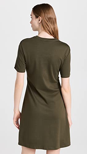 Theory Women's Side Drape Dress, Dark Olive #TOP2