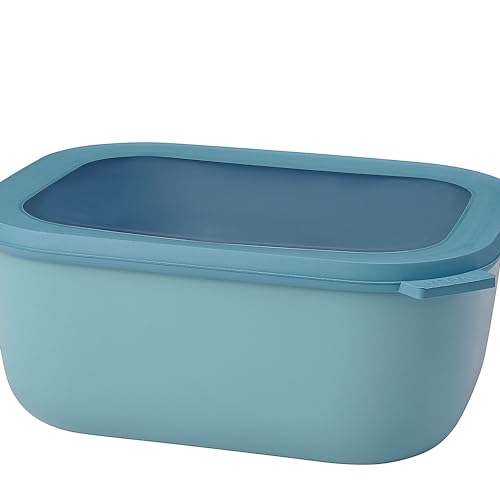 Mepal - Multi Bowl Cirqula Rectangular - Vorratsdose mit Deckel - Geeignet als Luftdichte Aufbewahrungsbox für den Kühlschrank, Mikrowellengeschirr & als Frischhaltedosen - 3000 ml - Nordic Green