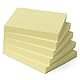 Amazon Basics Quadratisch Haftnotizen, selbstklebende Blöcke, 5er-Pack, 7.6 x 7.6 cm, Gelb