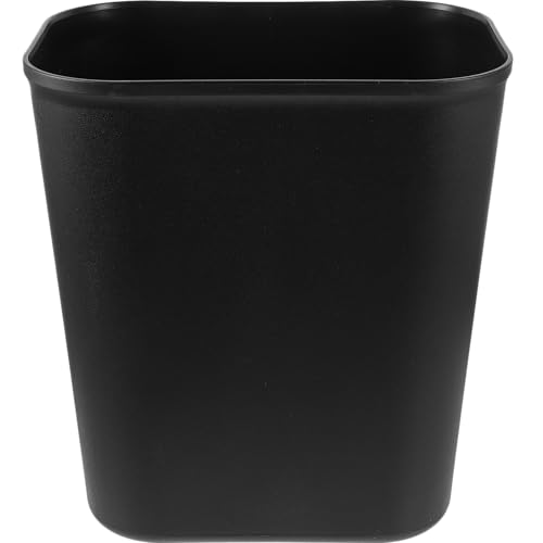 Poubelle de bureau noire 15L plastique pour encombrement réduit