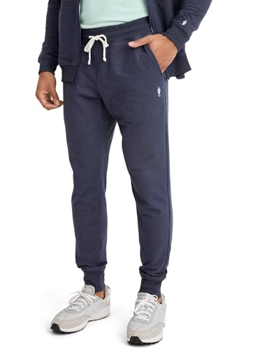 Jockey Men's Loungewear Cotton Blend Fleece Jogger, True Navy Heather, L