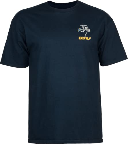 Image of Powell Peralta Skateboard Skeleton T-Shirt, Navy, X-Large