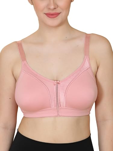 Image of GLAMORAS Women Cotton Spandex Non Padded & Non Wired Minimizer Everyday Bra| Structured for Bounce Control with Full Coverage & Broad Side Wings Prevents Side Spillage