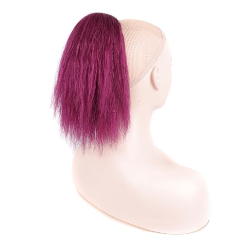 Extension queue de cheval à cordon de serrage 15 cm bouclée ondulée pour femme
