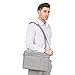 MOSISO 360 Protective Laptop Shoulder Bag Compatible with MacBook Pro 16 inch 2023-2019 M2 A2780 M1 A2485 Pro/Max A2141,15-15.6 inch Notebook,Side Open Sleeve with 3 Front Pockets&PU Handle&Belt, Gray